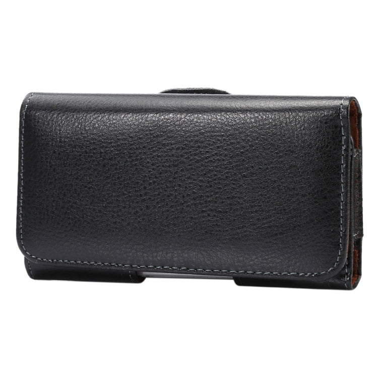 5.2 inch Litchi Texture Vertical Flip Thwartwise Genuine Leather Case / Waist Bag with Rotatable Back Splint for iPhone X  & Galaxy S7 & S6 Edge & S6 & S5, Sony Xperia Z5 & Z4 & Z3, Huawei P9 & P8, etc - HoMEdemic™ 