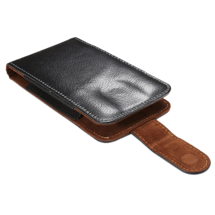 5.2 inch Litchi Texture Vertical Flip Upright Genuine Leather Case / Waist Bag with Rotatable Back Splint for iPhone X  & Galaxy S7 & S6 Edge & S6 & S5, Sony Xperia Z5 & Z4 & Z3, Huawei P9 & P8, etc - HoMEdemic™ 