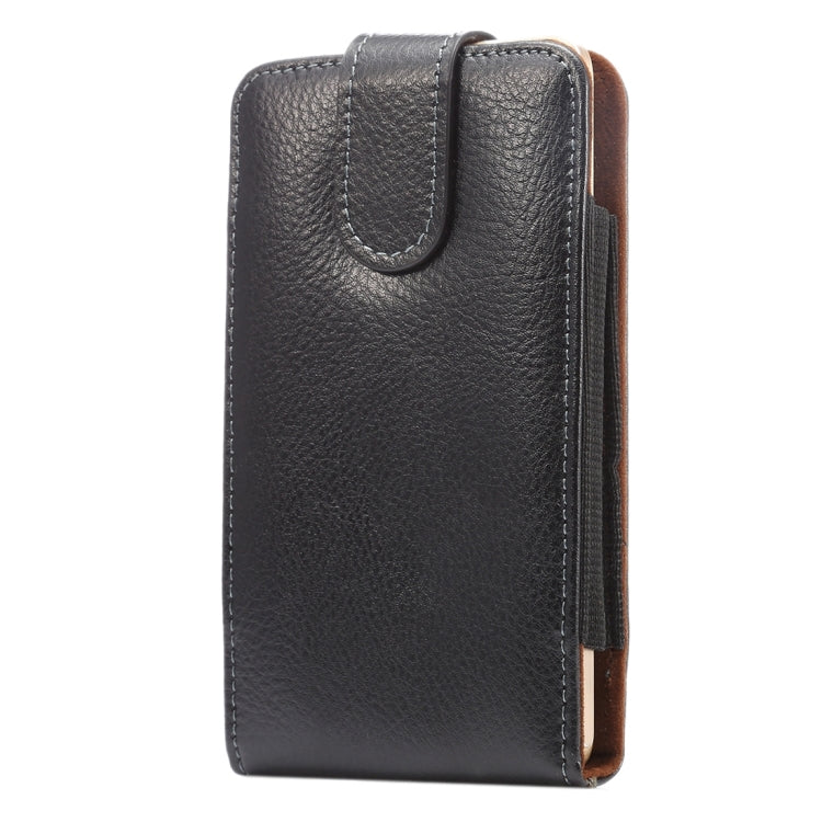 5.5 inch Litchi Texture Vertical Flip Upright Genuine Leather Case / Waist Bag with Rotatable Back Splint for Huawei P9 Plus & Honor 7i & Honor 6 Plus, Galaxy Note 3 & Note 2, etc - HoMEdemic™ 