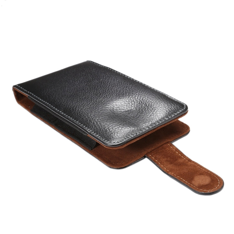 5.5 inch Litchi Texture Vertical Flip Upright Genuine Leather Case / Waist Bag with Rotatable Back Splint for Huawei P9 Plus & Honor 7i & Honor 6 Plus, Galaxy Note 3 & Note 2, etc - HoMEdemic™ 