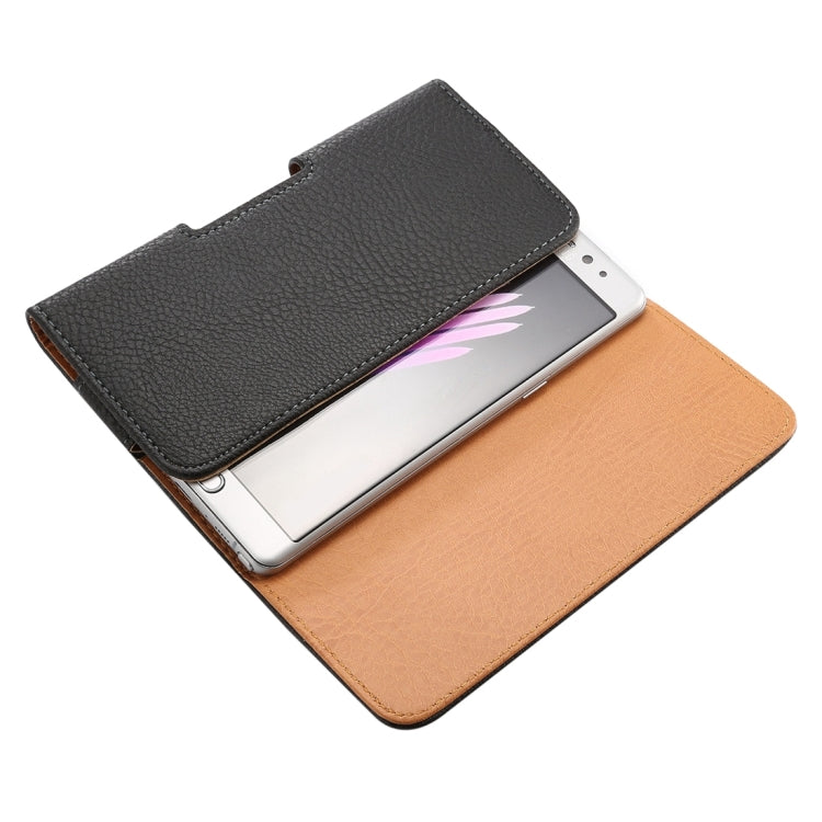 5.7 inch Litchi Texture Vertical Flip Thwartwise Leather Case / Waist Bag for Galaxy S8+ / S9+ / Note 8, iPhone 8 Plus / 7 Plus(Black), For Galaxy Note 5 & Galaxy S7 Plus & Galaxy Note 4 / N910 - HoMEdemic™ 