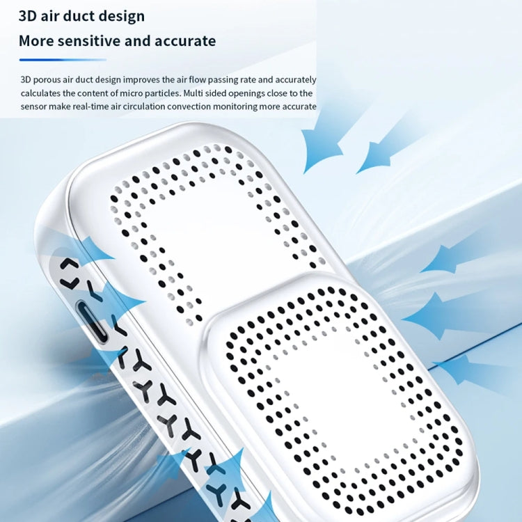 5 In 1  Air Quality Monitor TVOC HCHO CO2 Detector Temperature Humidity Tester(White) - HoMEdemic™ 