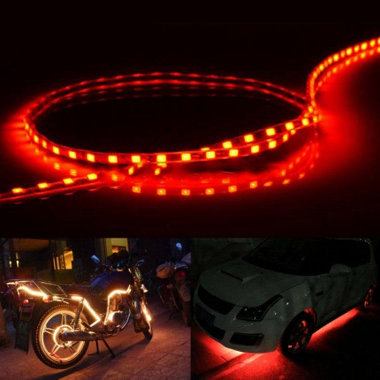 5 PCS 45 LED 3528 SMD Waterproof Flexible Car Strip Light for Car Decoration, DC 12V, Length: 90cm, 90cm+yellow, 90cm+pink, 90cm+green, 90cm+ice blue, 90cm+blue, 90cm+red, 90cm+white - HoMEdemic™ 