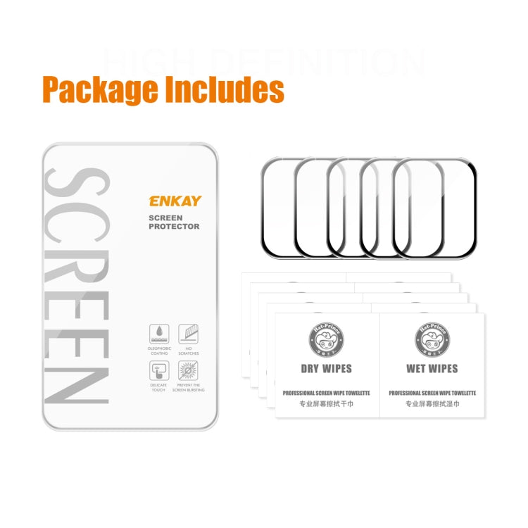 5 PCS ENKAY 3D Soft PC Edge PMMA Screen Film For Apple Watch Ultra / Ultra 2 / Ultra 3 49mm - HoMEdemic™ 