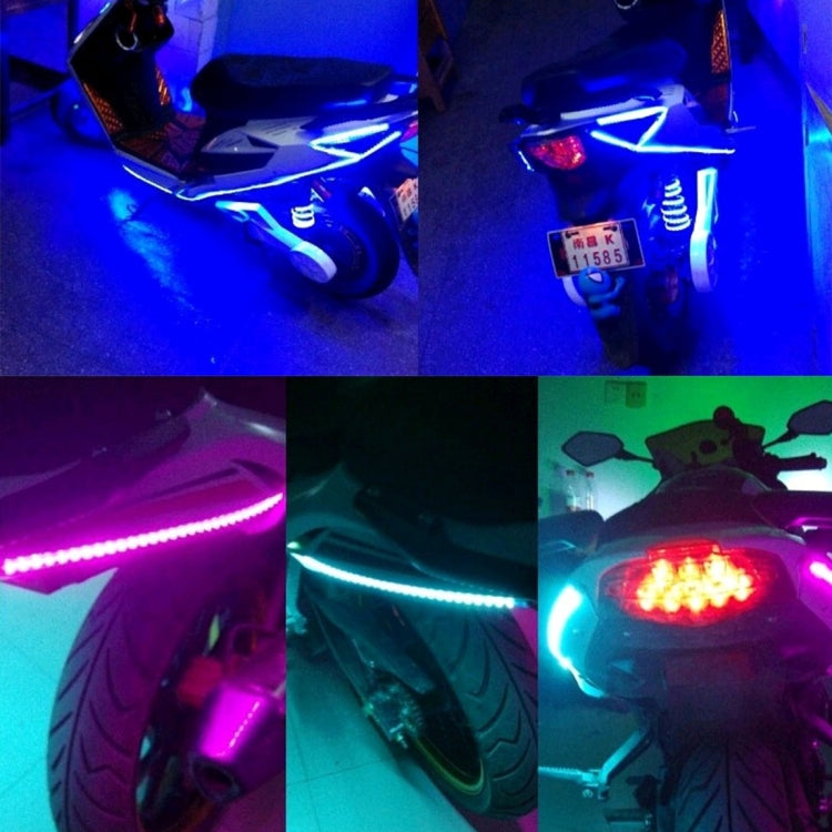 5 PCS Flow Style 45 LED 3528 SMD Waterproof Flexible Car Strip Light for Car Decoration, DC 12V, Length: 90cm, 90cm Blue, 90cm Pink, 90cm Green, 90cm Ice blue, 90cm Red, 90cm White, 90cm Yellow - HoMEdemic™ 