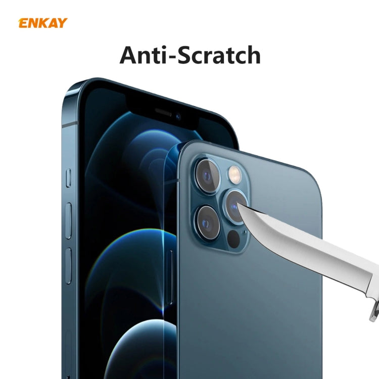 5 Set For iPhone 12 Pro / 12 Pro Max ENKAY Hat-Prince 0.2mm 9H 2.15D Round Edge Rear Camera Lens Tempered Glass Film 3pcs/Set - HoMEdemic™ 