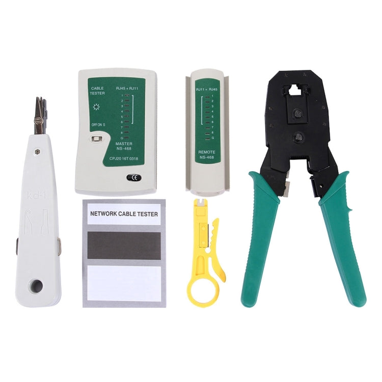 5 in 1 RJ45 Crimping Crimper Stripper Punch Down RJ11 Cat5 Cat6 Wire Line Detector Ethernet Network Cable Tester Tools Kits, 5 in 1 - HoMEdemic™ 