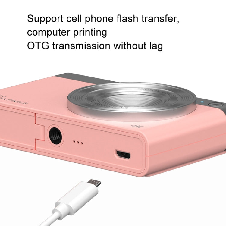 50 MP HD Camera 4K Video Retro Vlog Self-Shooting Camera(Pink) - HoMEdemic™ 