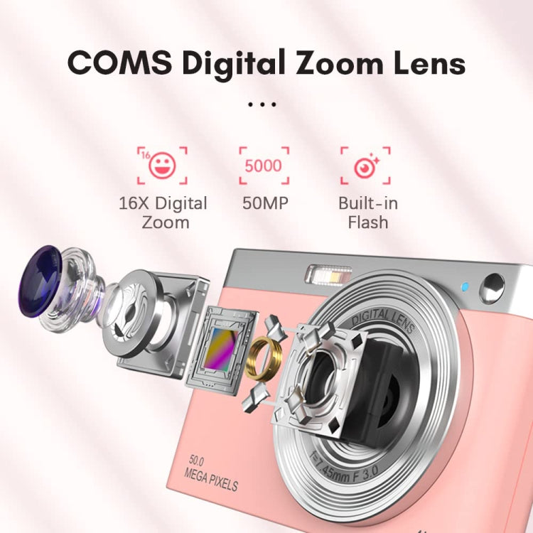 50 MP HD Camera 4K Video Retro Vlog Self-Shooting Camera(White) - HoMEdemic™ 