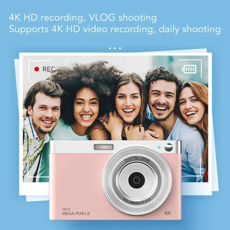 50 MP HD Camera 4K Video Retro Vlog Self-Shooting Camera(White) - HoMEdemic™ 
