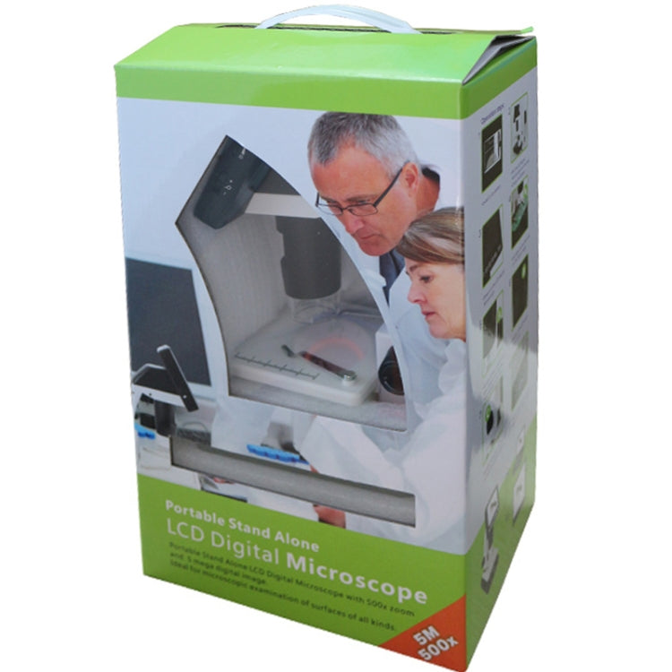 500X 5 Mega Pixels 3.5 inch LCD Standalone Digital Microscope with 8 LEDs, Support TF Card up to 32G (DMS-038M), DMS-038M 500X - HoMEdemic™ 