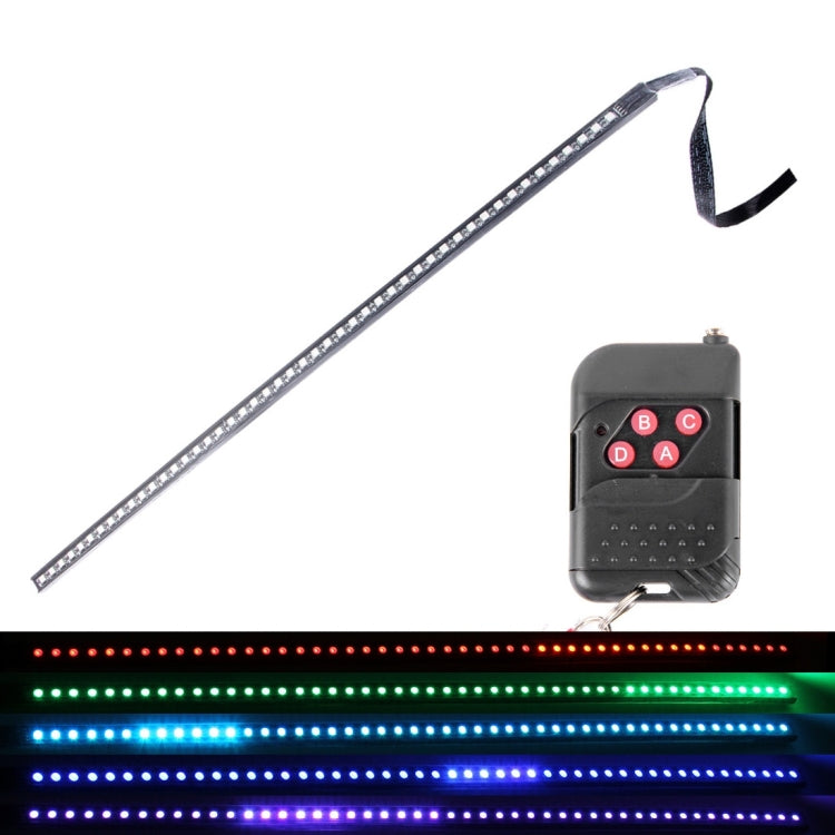 5050 20W 48 LED RGB Car Truck Remote Colorful Knight Rider LED Strobe Scanner Flash Strip Light, DC 12V  Cable Length: 130cm, 0 - HoMEdemic™ 