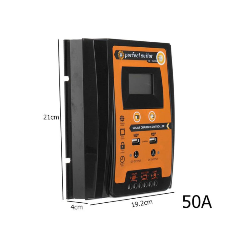 50A 12 / 24V Portable Solar Charging Controller - HoMEdemic™ 