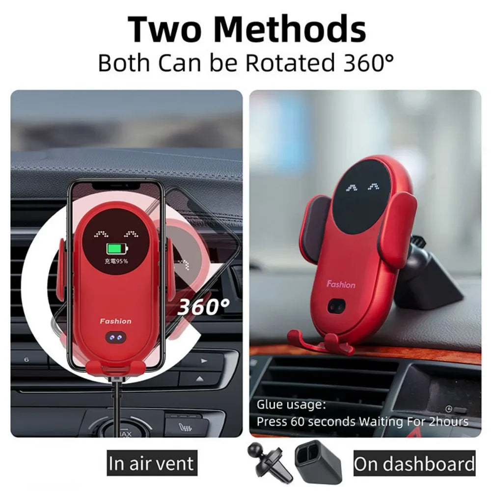 50W Ultra-Fast Wireless Car Charger with Auto-Mount Holder - HoMEdemic™ 