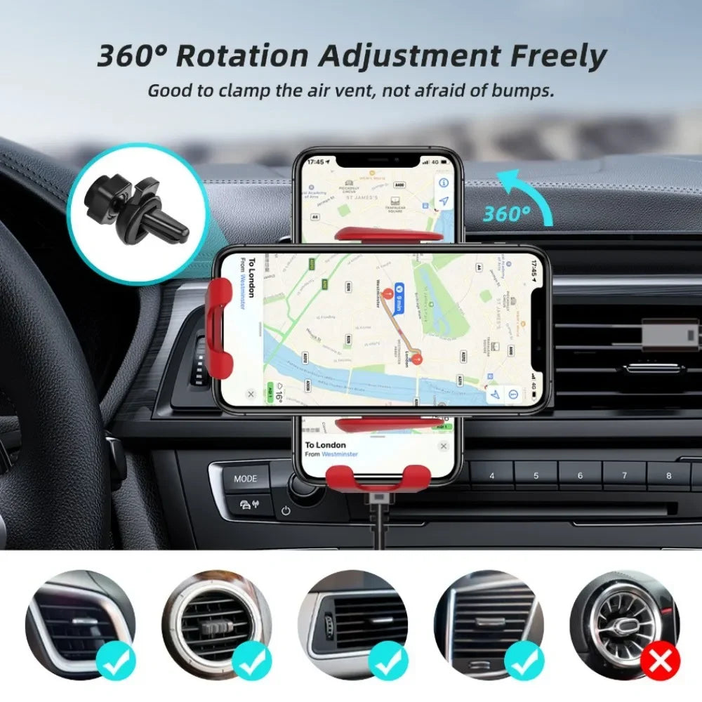 50W Ultra-Fast Wireless Car Charger with Auto-Mount Holder - HoMEdemic™ 