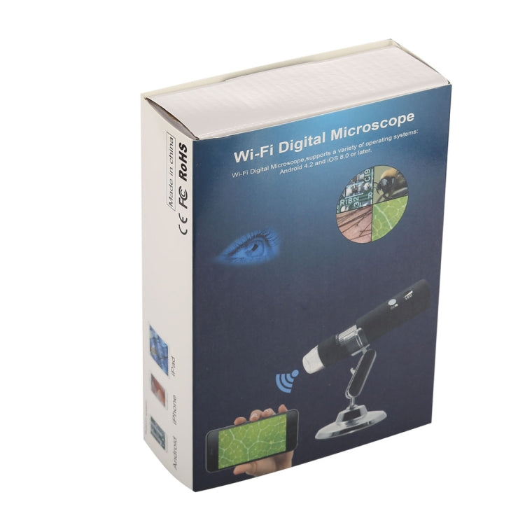 50X~1000X Magnifier HD Image Sensor 1920x1080P USB WiFi Digital Microscope with 8 LED & Professional Stand - HoMEdemic™ 