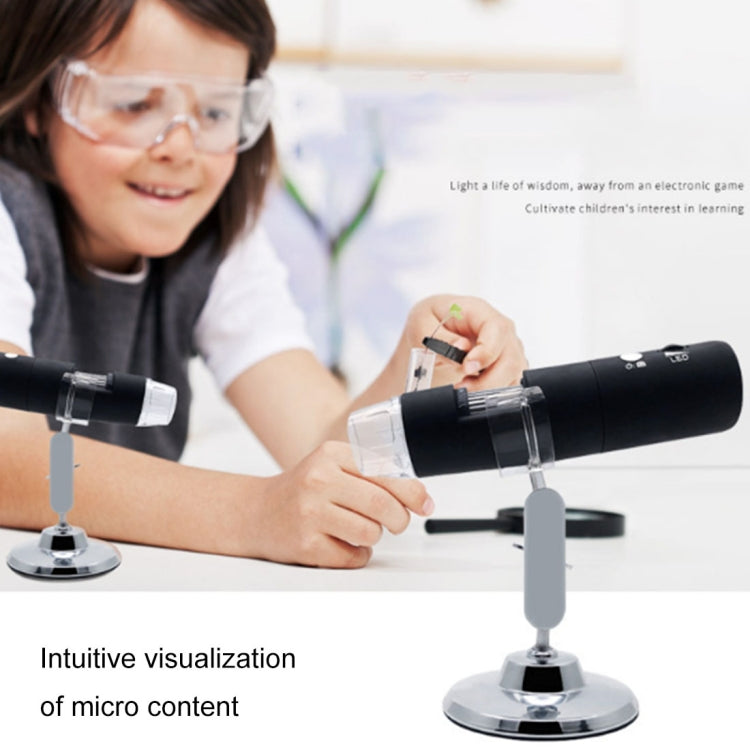 50X~1000X Magnifier HD Image Sensor 1920x1080P USB WiFi Digital Microscope with 8 LED & Professional Stand - HoMEdemic™ 