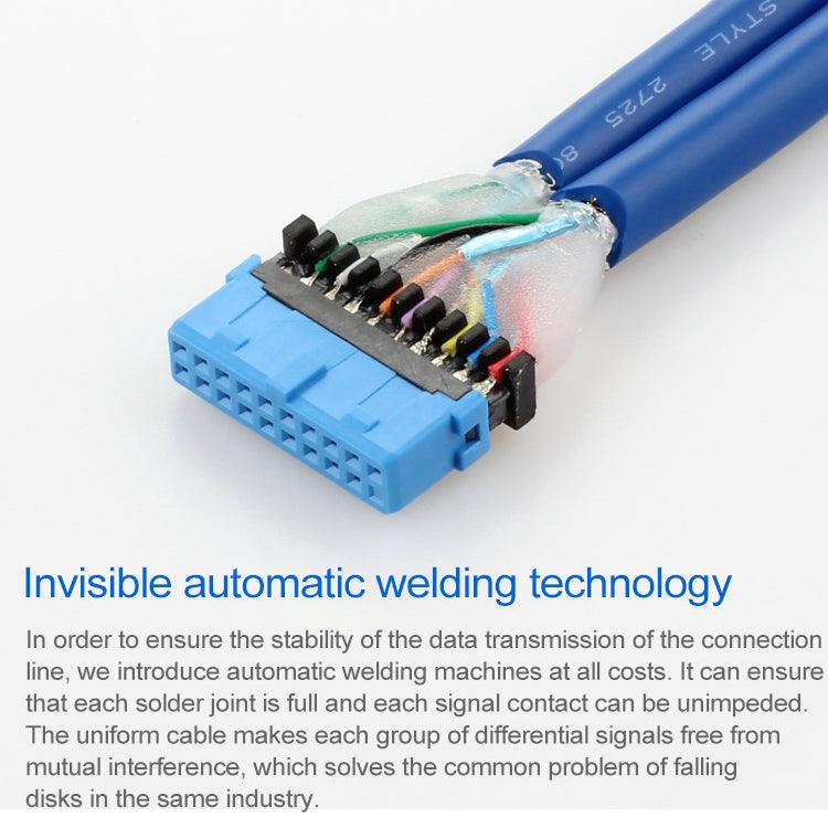 50cm USB3.0 cable motherboard 20pin cable mother-to-female extension conversion F-F - HoMEdemic™ 