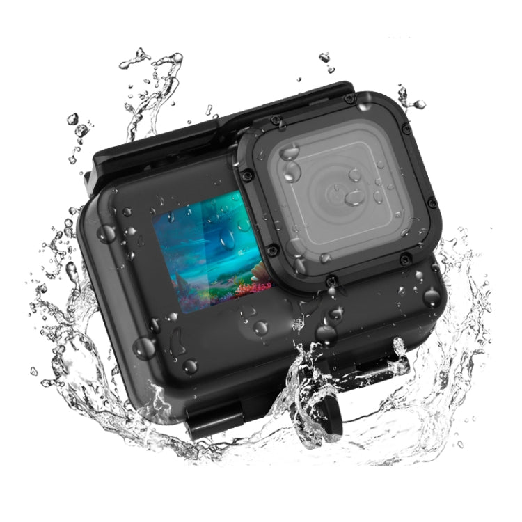 50m Waterproof Housing Protective Case with Buckle Basic Mount & Screw for GoPro HERO10 Black / HERO9 Black (Black) - HoMEdemic™ 