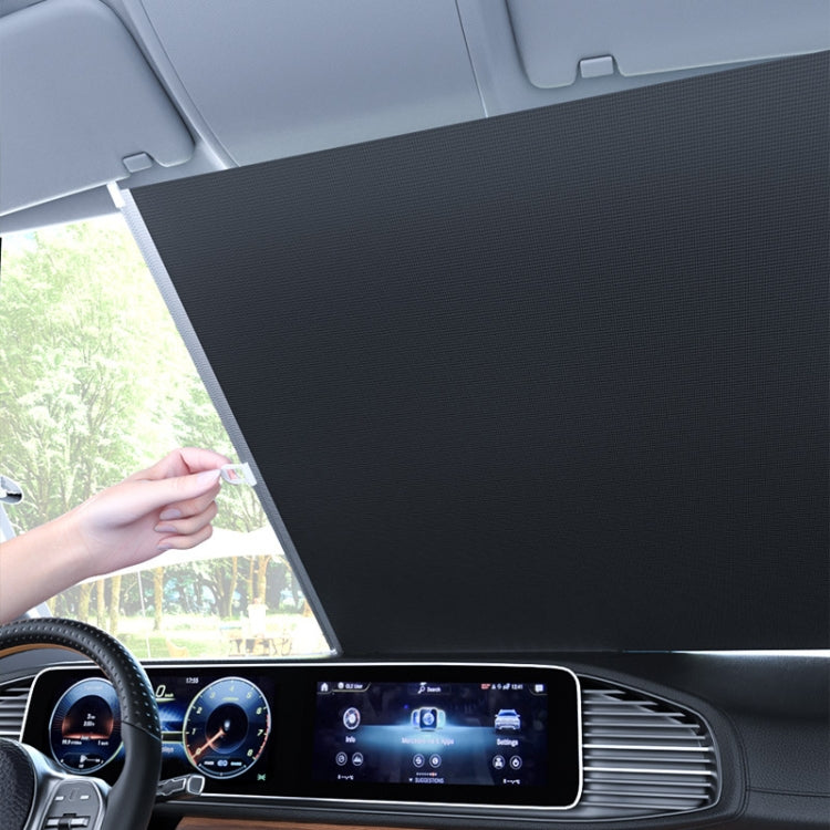 50x125cm Car Summer No-punch Retractable Titanium Silver Sunshade Curtain - HoMEdemic™ 