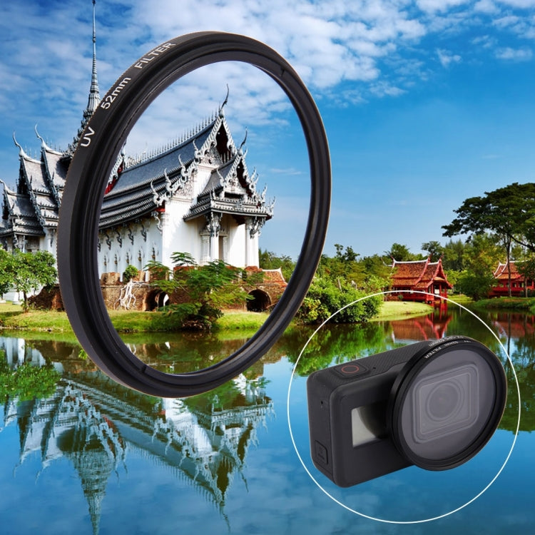 52mm 3 in 1 Round Circle UV Lens Filter with Cap for GoPro HERO7 Black/6 /5 - HoMEdemic™ 
