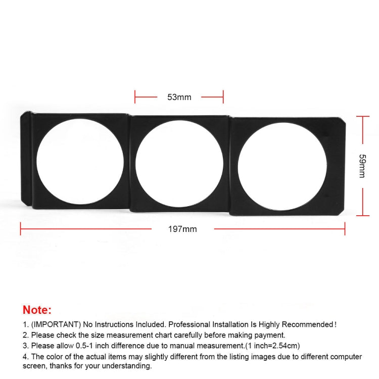 52mm Car Modified Instrument Rack Three-hole Universal Car Radio Card Slot - HoMEdemic™ 