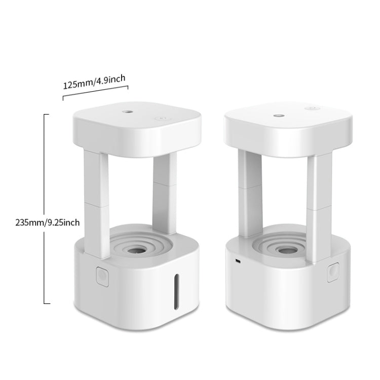 580ml Anti-gravity Humidifier Water Droplet Backflow Atomizer Aromatherapy Machine(White Light) - HoMEdemic™ 