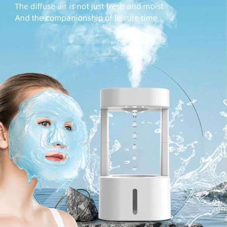 580ml Anti-gravity Humidifier Water Droplet Backflow Atomizer Aromatherapy Machine(White Light) - HoMEdemic™ 