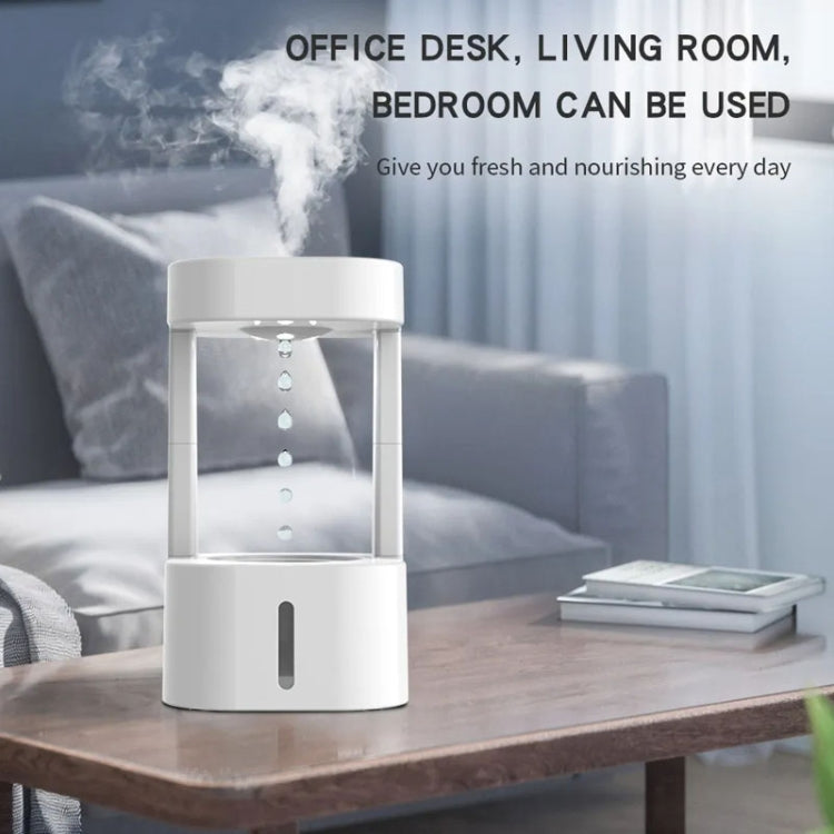 580ml Anti-gravity Humidifier Water Droplet Backflow Atomizer Aromatherapy Machine(White Light) - HoMEdemic™ 