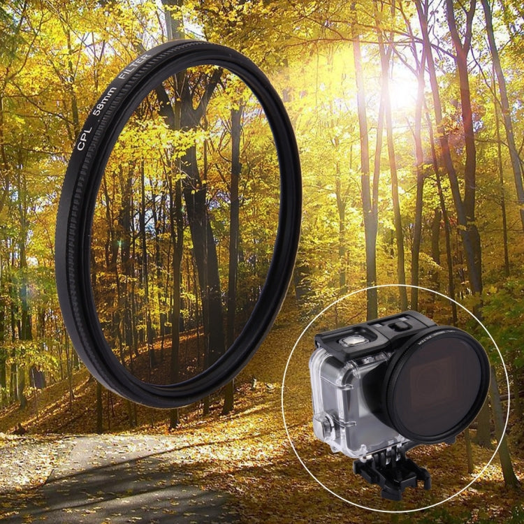 58mm 3 in 1 Round Circle CPL Lens Filter with Cap for GoPro HERO7 Black/6 /5 - HoMEdemic™ 