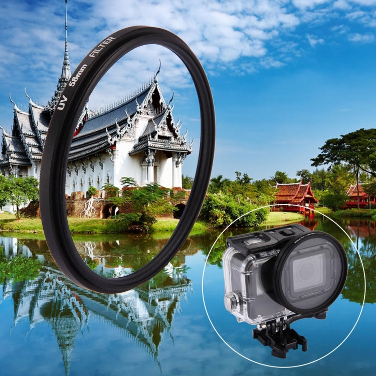 58mm 3 in 1 Round Circle UV Lens Filter with Cap for GoPro HERO7 Black/6 /5 - HoMEdemic™ 