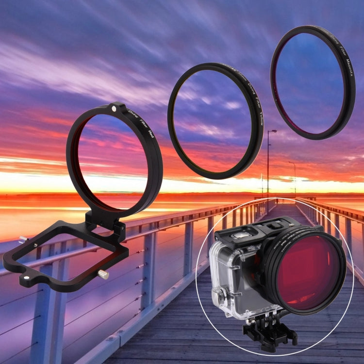 58mm Yellow + Red + Purple Diving Lens Filter for GoPro HERO7 Black/6 /5 - HoMEdemic™ 