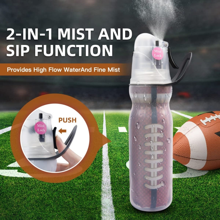 590ml Summer Outdoor Sports Training Spray Cooling Water Cup, Color: Pure Black 2-layers - HoMEdemic™ 
