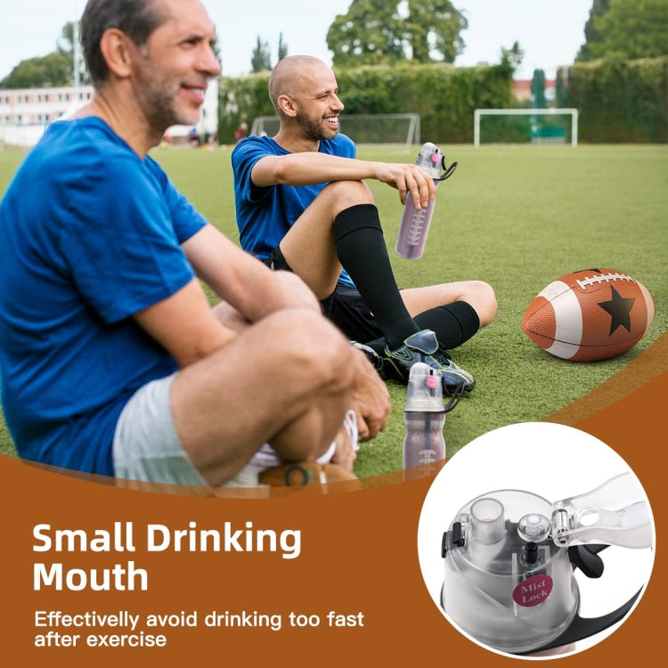 590ml Summer Outdoor Sports Training Spray Cooling Water Cup, Color: Pure Blue 2-layers - HoMEdemic™ 