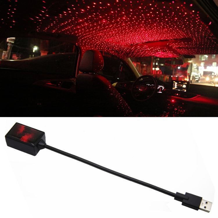 5V 0.1W IPX4 Car Rotating Star Lights Starry Sky Atmosphere Lamp, C-206 (Blue Light), C-206 (Red Light) - HoMEdemic™ 