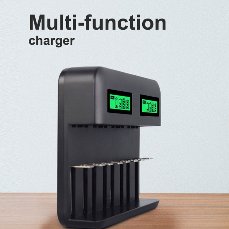 5V 2A USB 8 Slot Battery Charger for AA & AAA & C / D Battery, with LCD Display - HoMEdemic™ 