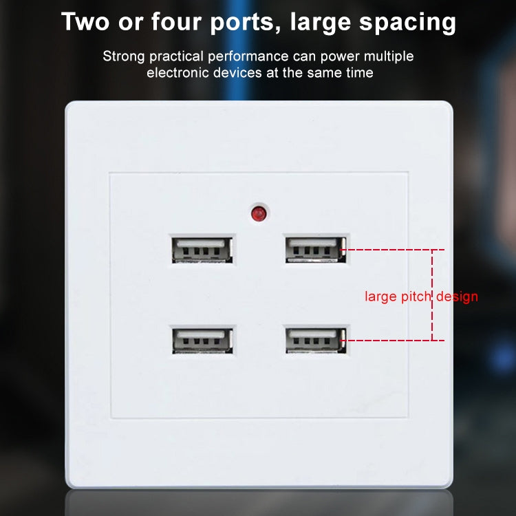 5V 3.1A 4 Ports USB Wall Charger Adapter Dock Station Socket Power Panel, 36V input, 4 Ports USB 2.0 - HoMEdemic™ 