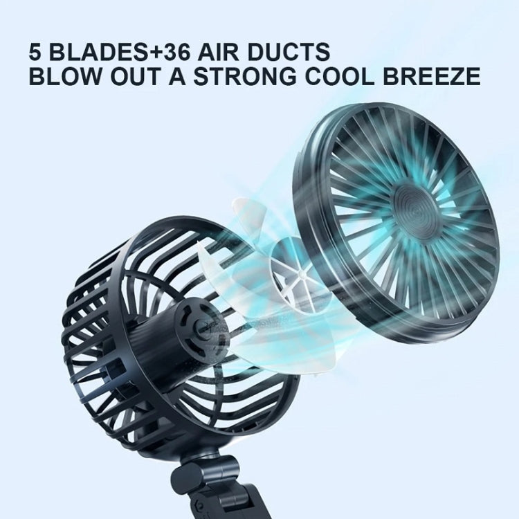 5V USB Port Car Dual-head Fan Circulation Fan(Black) - HoMEdemic™ 