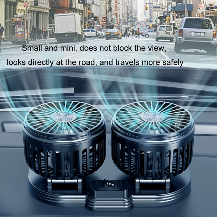 5V USB Port Car Dual-head Fan Circulation Fan(Black) - HoMEdemic™ 