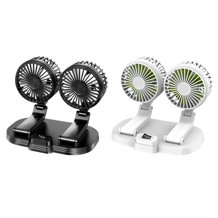 5V USB Port Car Dual-head Fan Circulation Fan(White) - HoMEdemic™ 