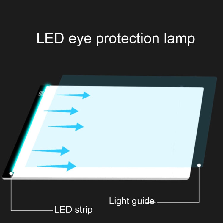 5W 5V LED Three Level of Brightness Dimmable A4 Acrylic Copy Boards Anime Sketch Drawing Sketchpad - HoMEdemic™ 