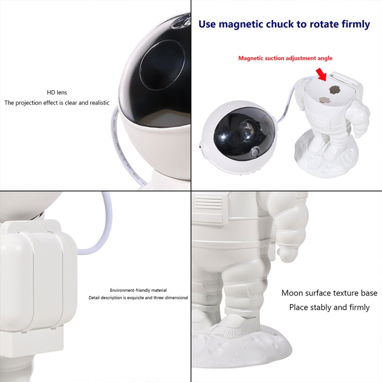 5W Astronaut Starry Sky Projection Lamp USB Night Light (White) - HoMEdemic™ 