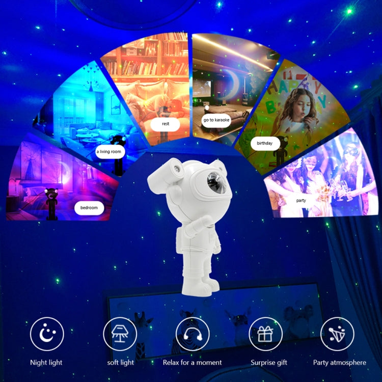 5W Astronaut Starry Sky Projection Lamp USB Night Light (White) - HoMEdemic™ 