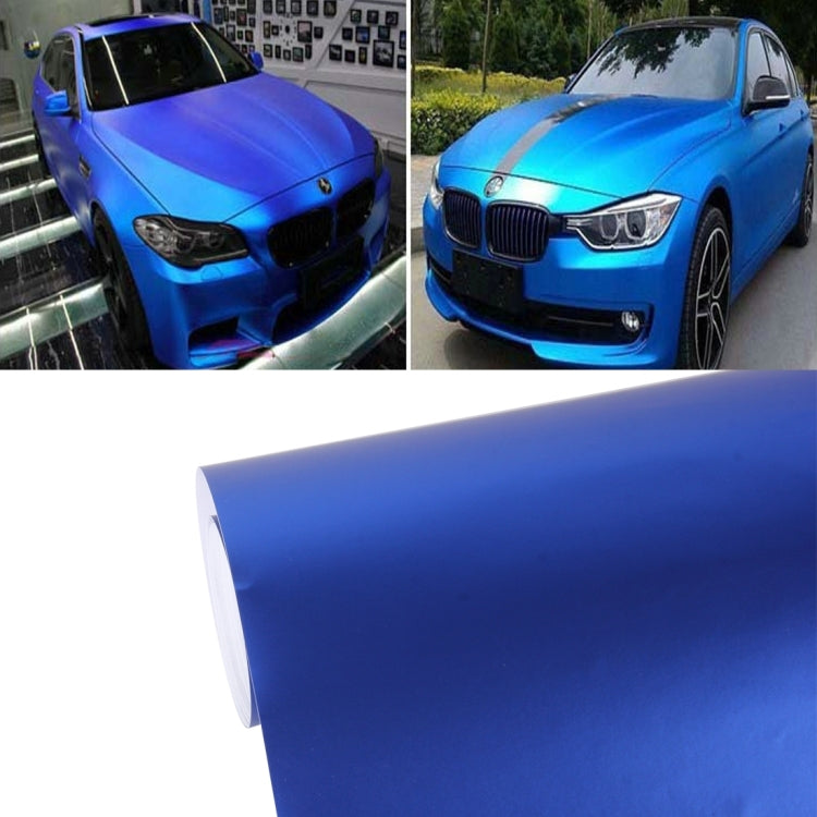 5m * 0.5m Ice Blue Metallic Matte Icy Ice Car Decal Wrap Auto Wrapping Vehicle Sticker Motorcycle Sheet Tint Vinyl Air Bubble Free, 5m * 0.5m - HoMEdemic™ 