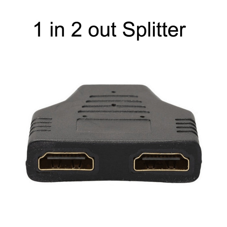 5pcs HDMI Male To 2 HDMI Female Adapter HD Computer Conversion Transformation Plug(Black) - HoMEdemic™ 