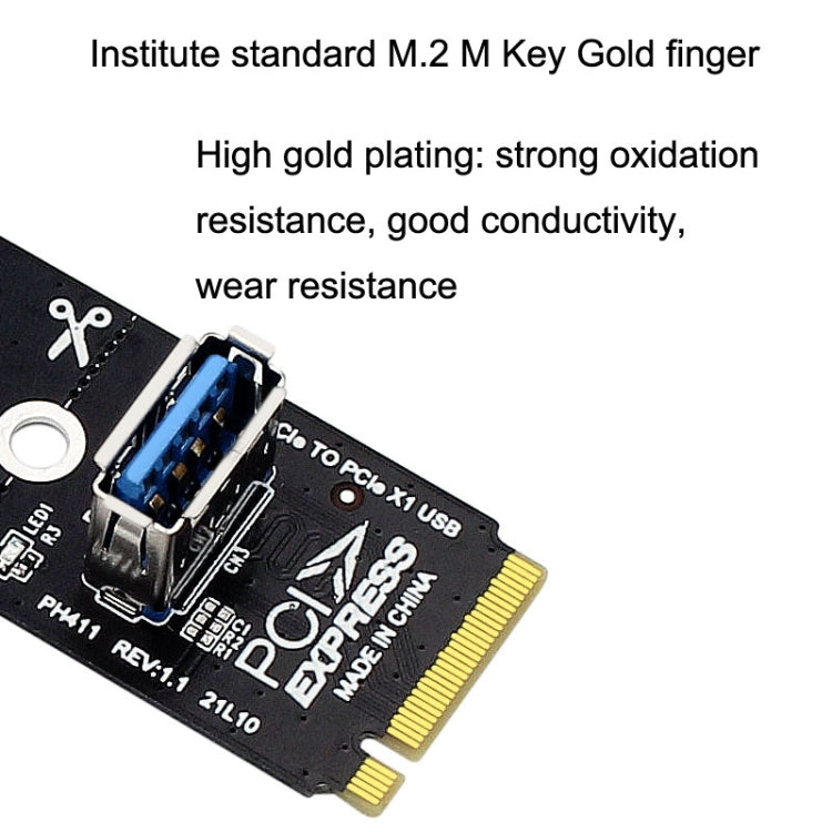 5pcs NGFF M.2 Rotor PCI-E Channel USB3.0 Transfer Card Graphics Extension Transfer(Black) - HoMEdemic™ 