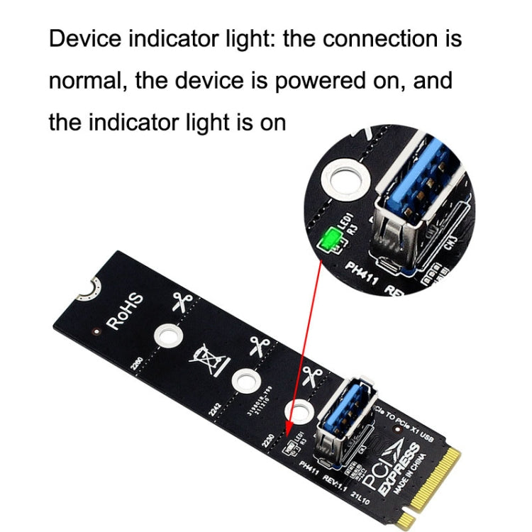 5pcs NGFF M.2 Rotor PCI-E Channel USB3.0 Transfer Card Graphics Extension Transfer(Black) - HoMEdemic™ 