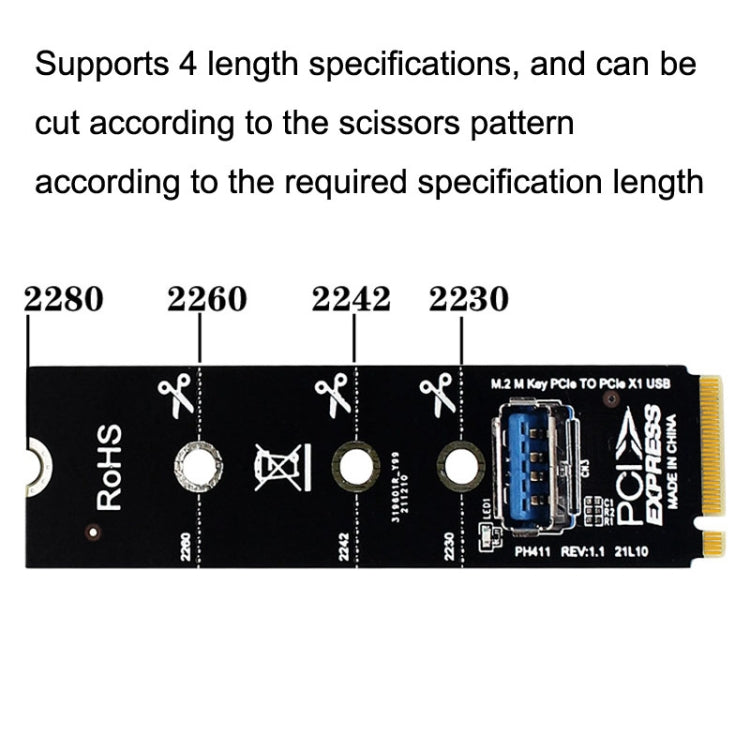 5pcs NGFF M.2 Rotor PCI-E Channel USB3.0 Transfer Card Graphics Extension Transfer(Black) - HoMEdemic™ 