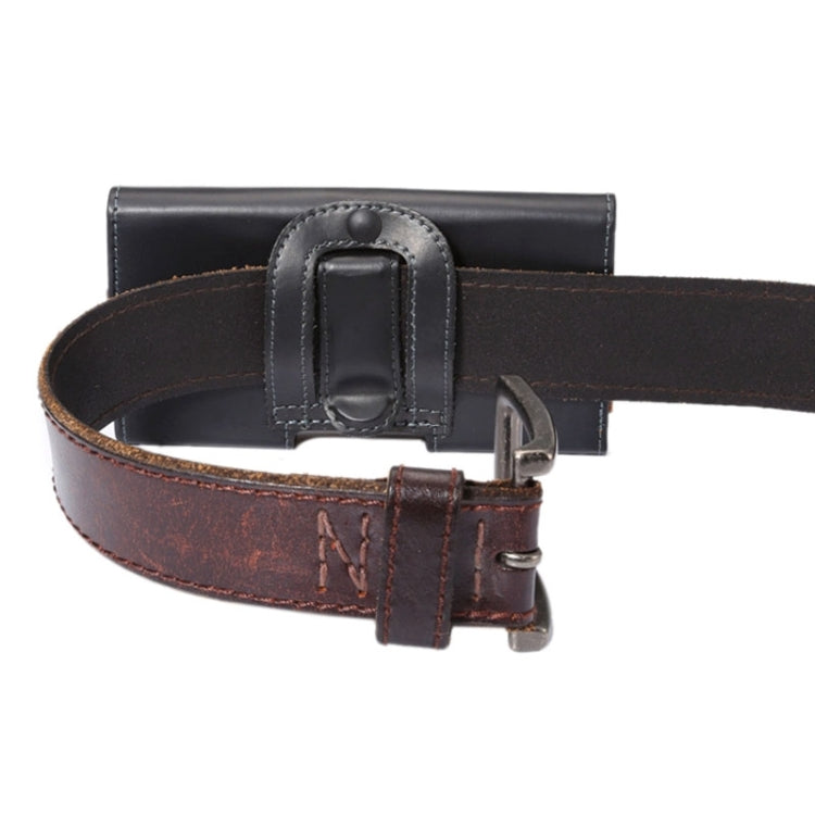 6.3 Inch Crazy Horse Texture Vertical Flip Leather Case / Waist Bag with Back Splint for Galaxy Mega 6.3 /  Mega 2 / G750F - HoMEdemic™ 