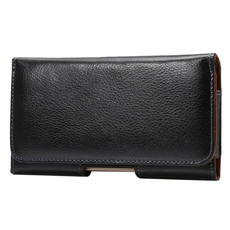 6.3 inch Litchi Texture Vertical Flip Thwartwise Genuine Leather Case / Waist Bag with Rotatable Back Splint for Galaxy Mega 6.3 / i9200 / i9208 / 9152 / 9158 / p709, etc - HoMEdemic™ 